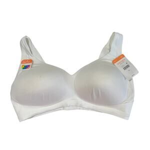Warner's Wireless White T-Shirt Bra Women's Size 2XL Lightly Lined *READ*